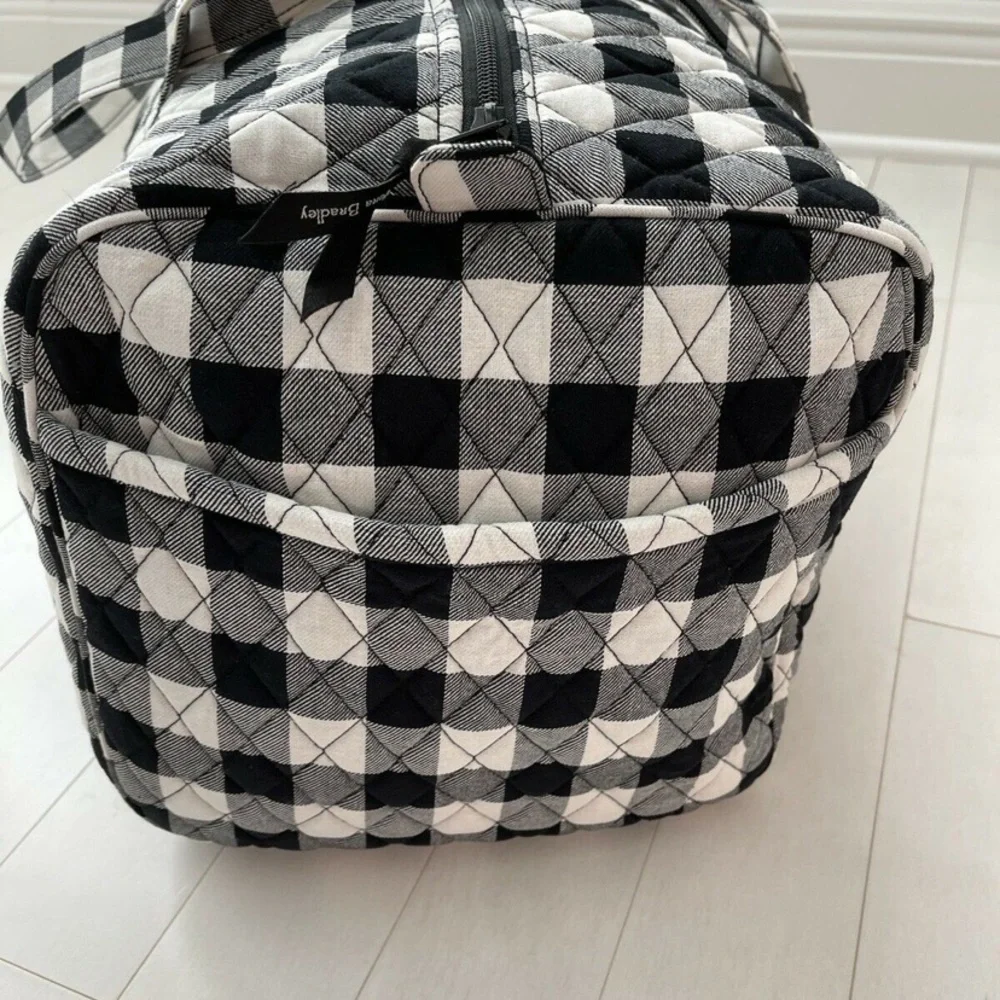 NWT vera bradley large duffel pearl buffalo check - Picture 4 of 9